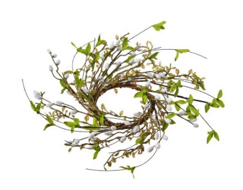 Pussy Willow Candle Ring 4.5"