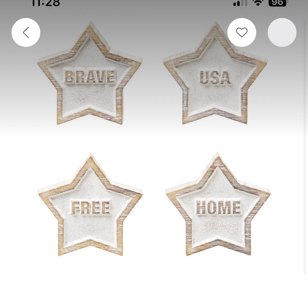 Carved stars set of 4