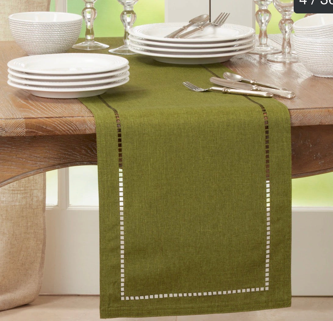 Table Runner with Laser-cut Hemstitch