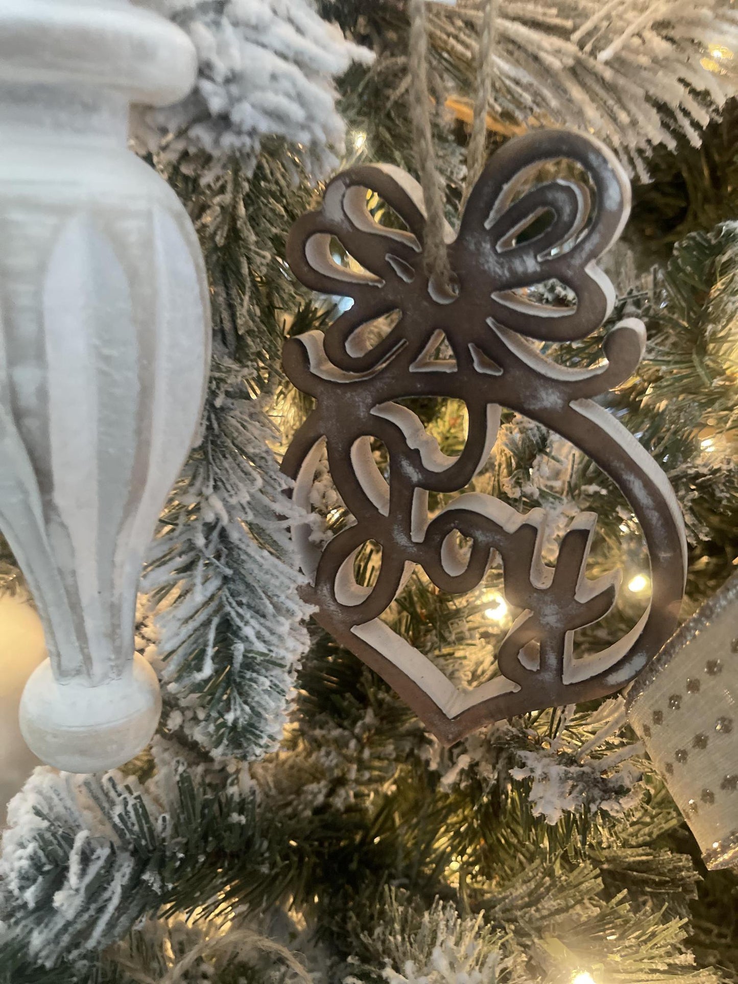 joy faith wood ornament