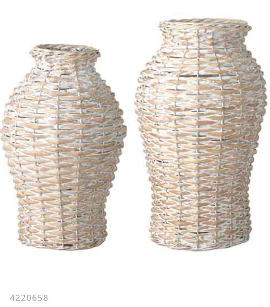 White woven vase