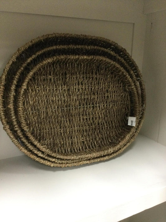 oval sea grass baskets