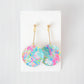 Preppy Earrings, Colorful Circle Earrings, Acrylic Earrings