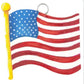 Waving flag charm