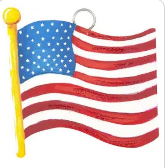 Waving flag charm