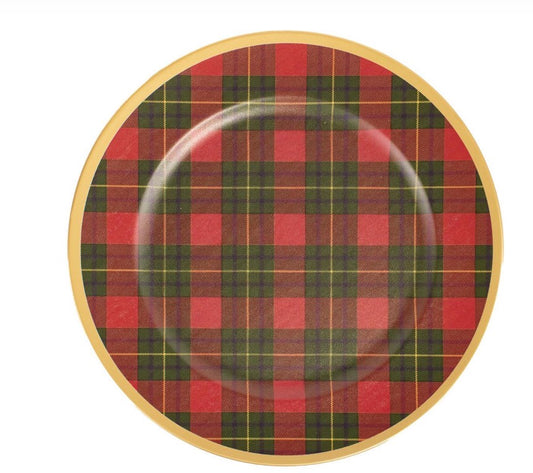 Christmas plaid charger