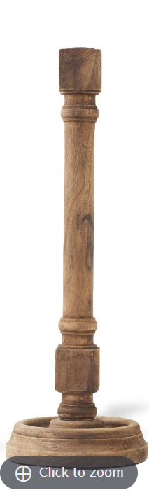 Brown Wood Taper Candleholders