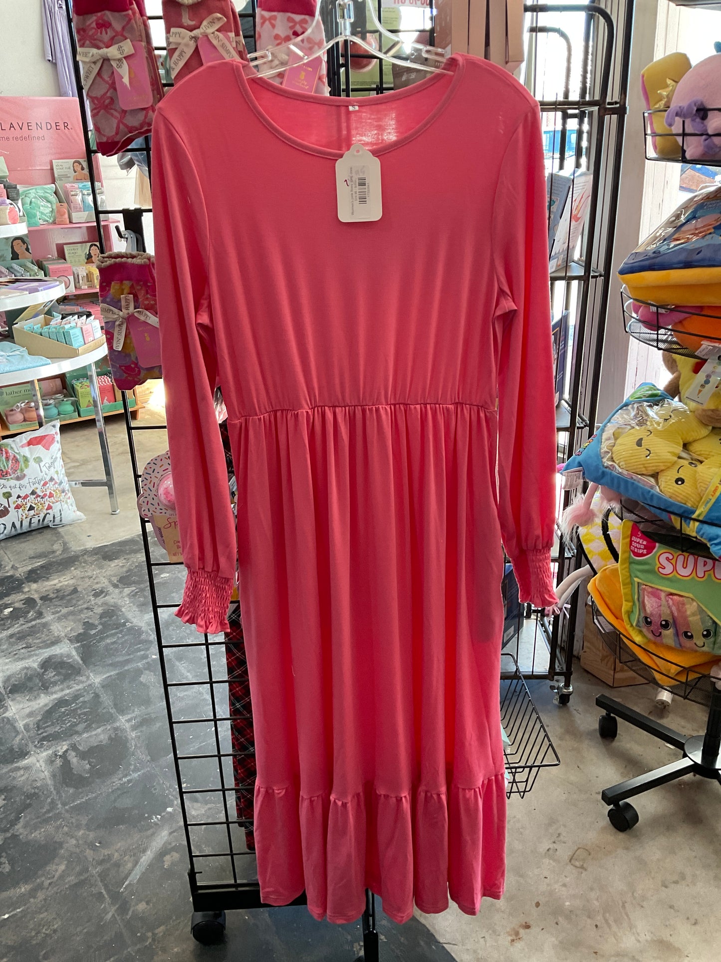 Women’s pink flowy long dress