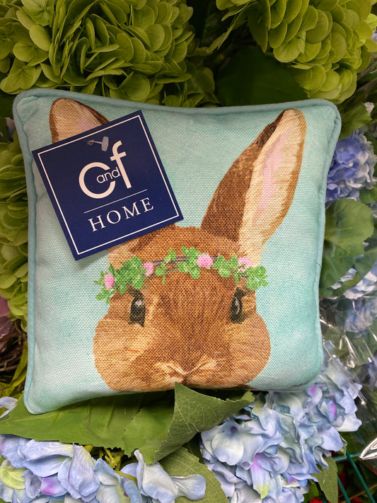 Clover bunny mini pillow