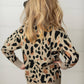 Kids Leopard Button Pocket Cardigan Fall Winter Sweater