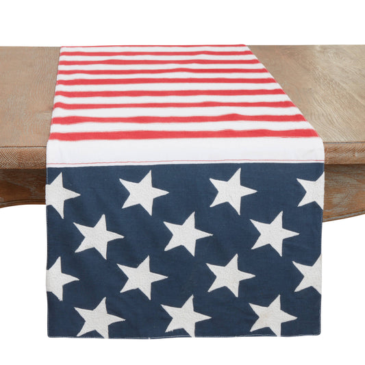 Stars & Stripes Table Runner – Patriotic Table Linen