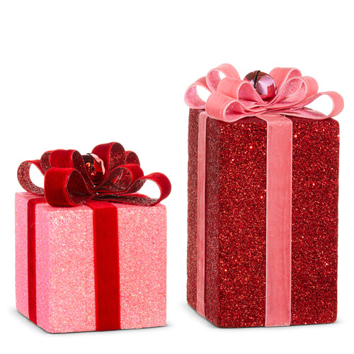 Red or pink packages