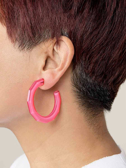 Large Textured Hoop Earring