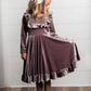 Kids Lavender Velvet Ruffle Winter Christmas Holiday Dress