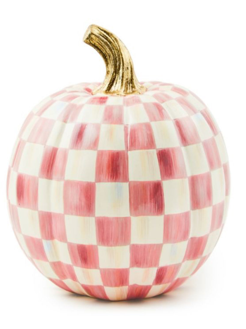 bubblegum pink check small pumpkin
