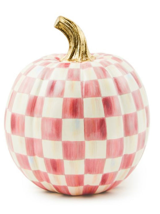 bubblegum pink check small pumpkin