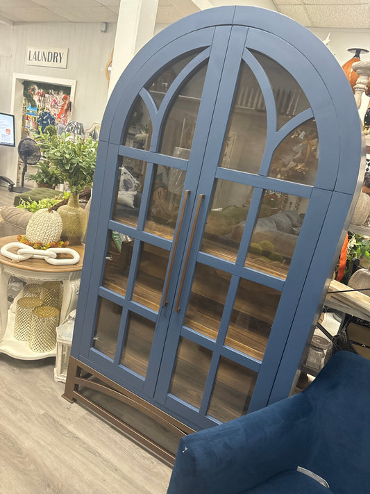 Blue arched cabinet