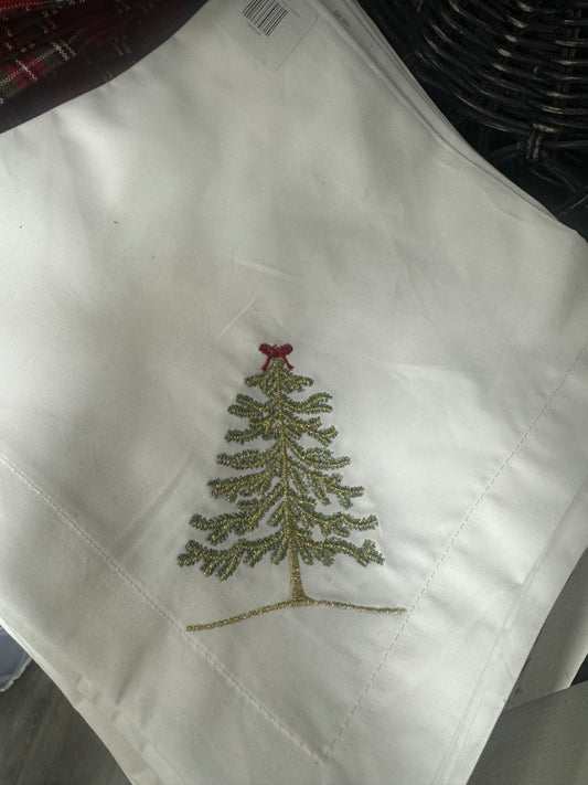 Christmas tree forest napkin