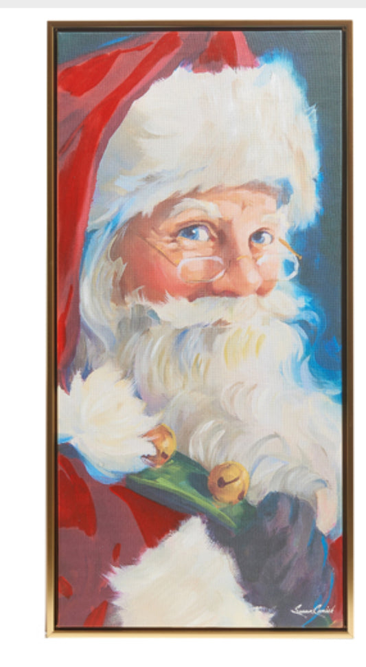 Santa portrait textured canvas 27.25”