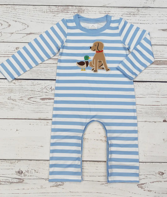 Boys duck appliqué romper