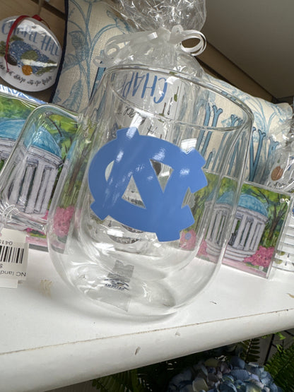 UNC landmark glass mug