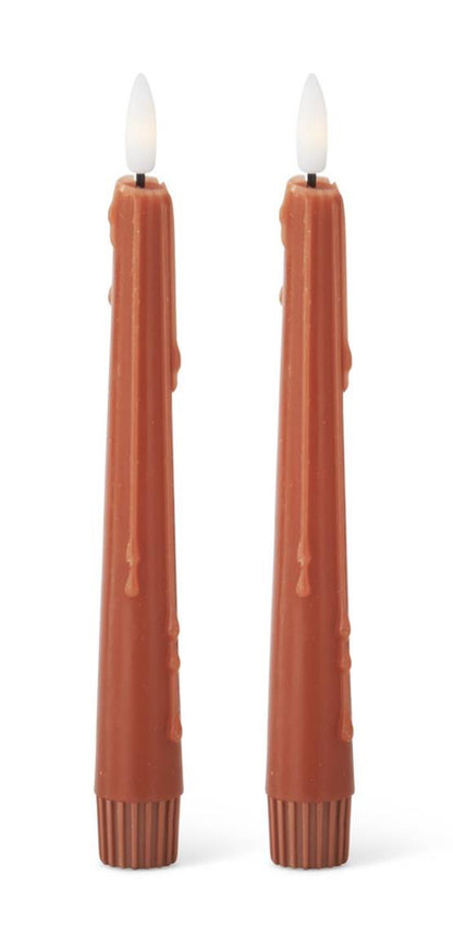 Set of 2 LED drip candles