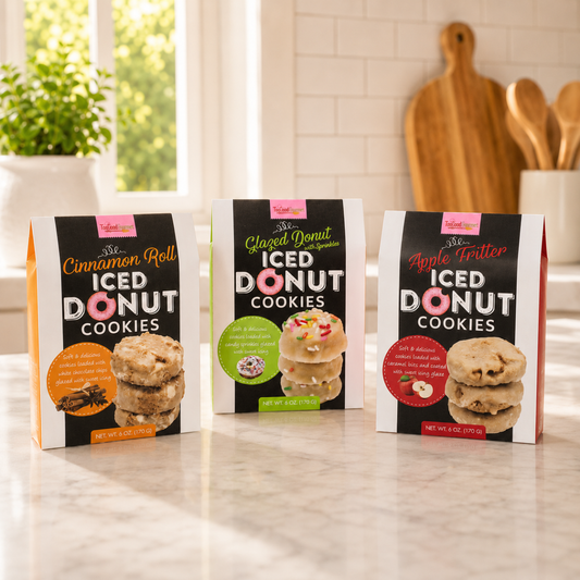 Donut Cookies - Glazed, Cinnamon, Apple Fritter