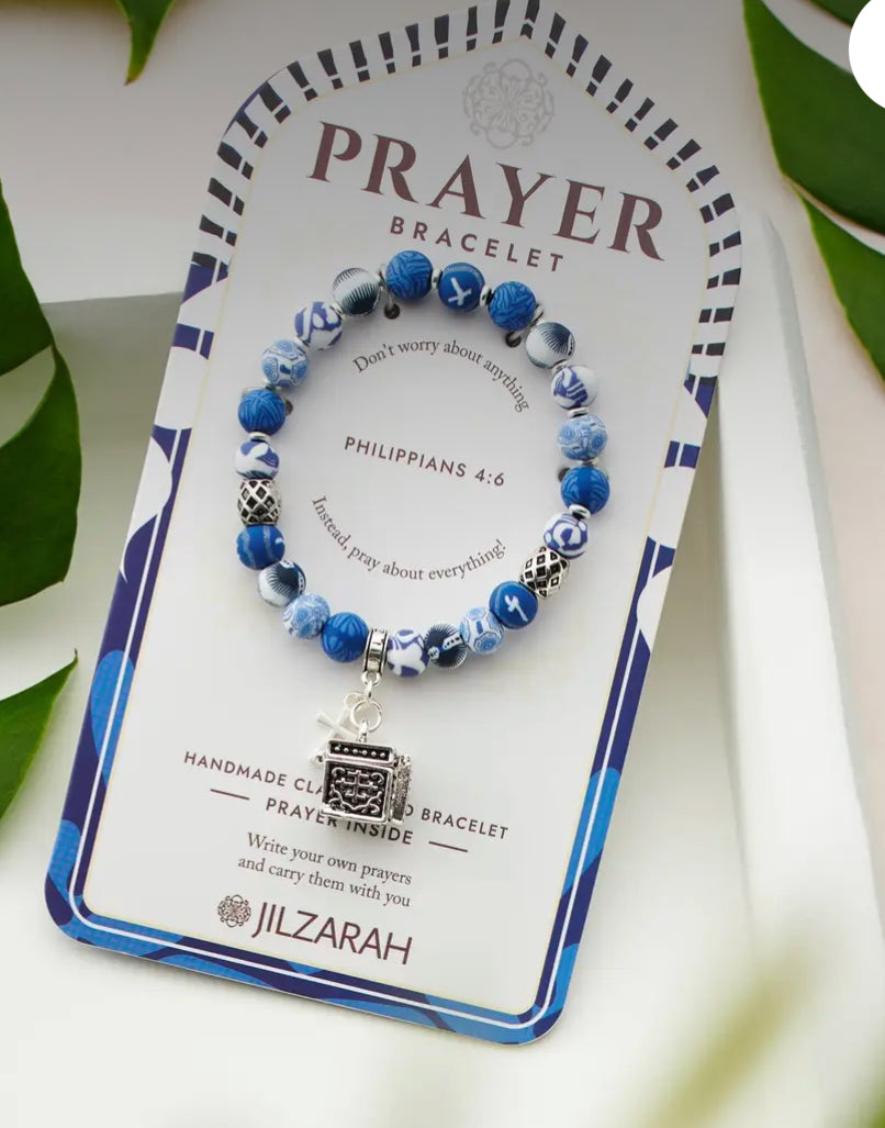 Blue prayer bracelet