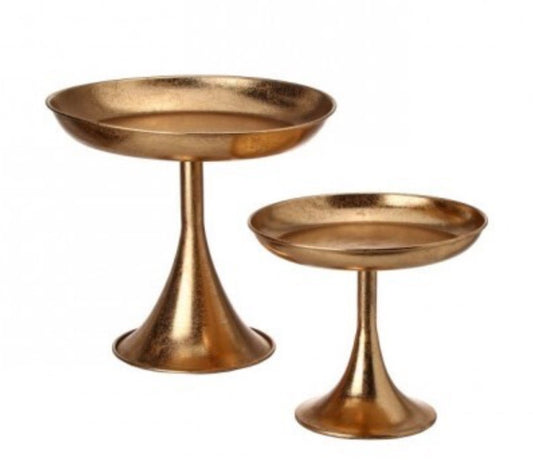 METAL FOOTED PEDESTAL PLATE