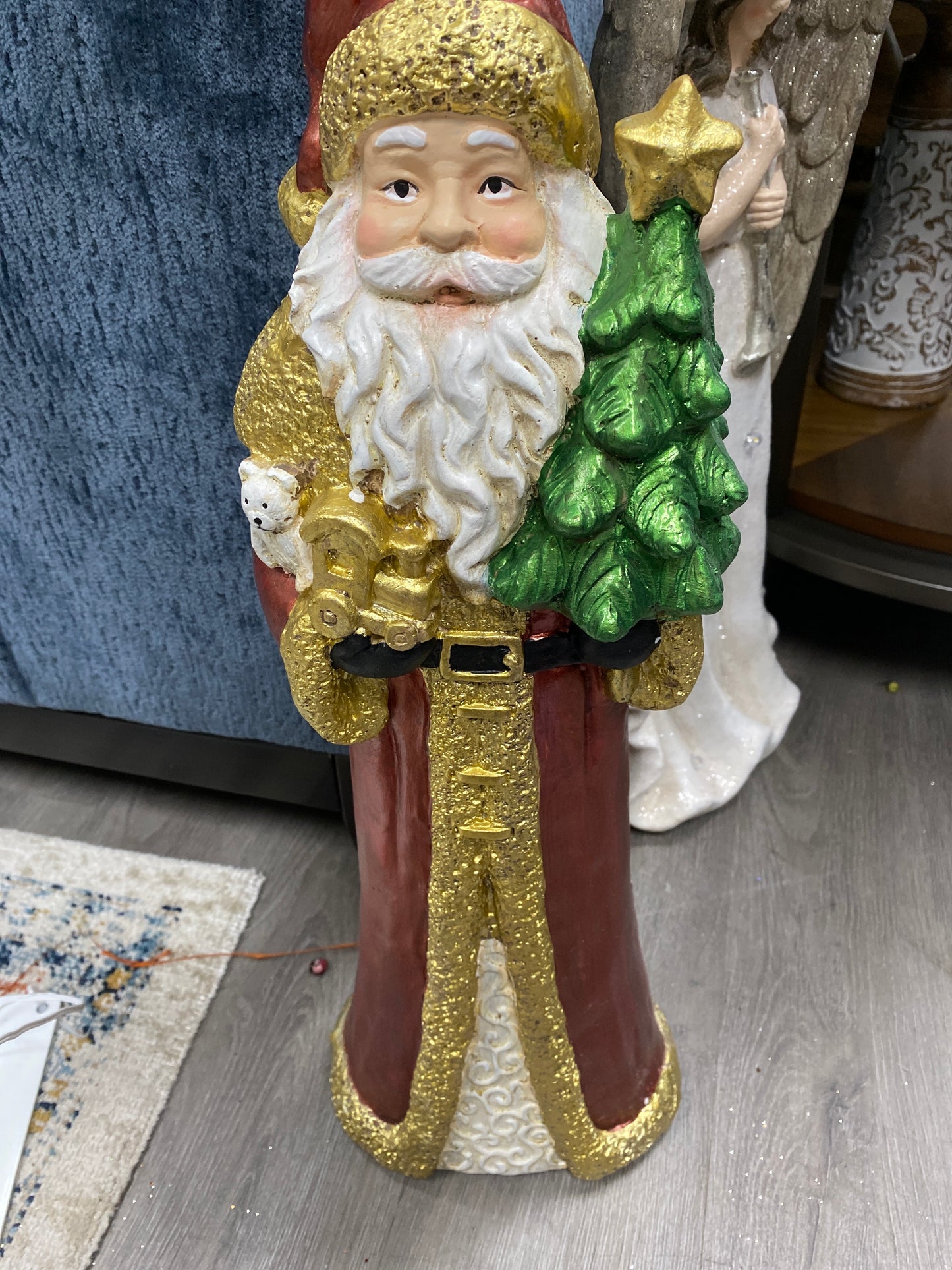 Glitter Santa with tree