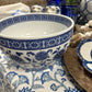 Blue and white basin bowls