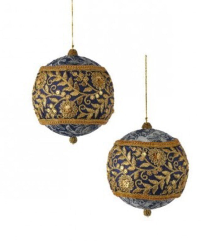 5" CHINOSERIE W/JEWEL BALL ORNAMENT