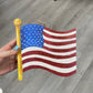 Waving flag charm