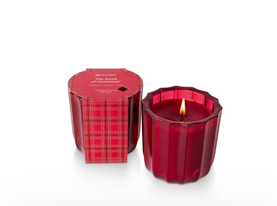 The Smell of Christmas - Ribbed Glass Candle