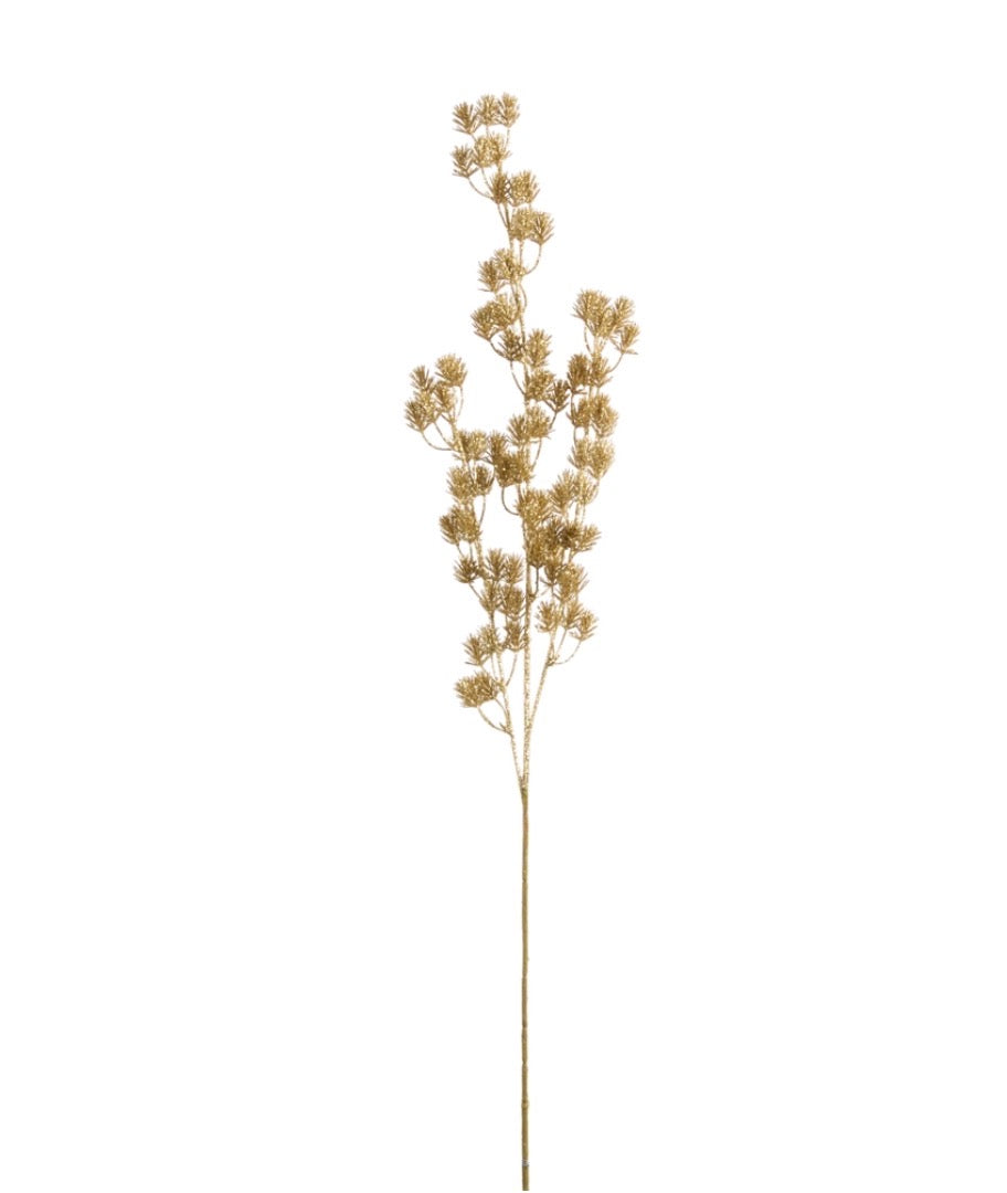 35.5" Gold Hanging Pine Branch