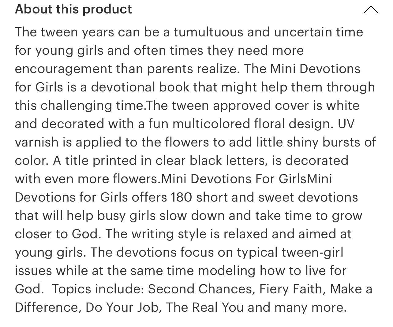 Mini devotional for girls