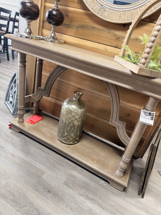 Weathered Wood Trestle Table