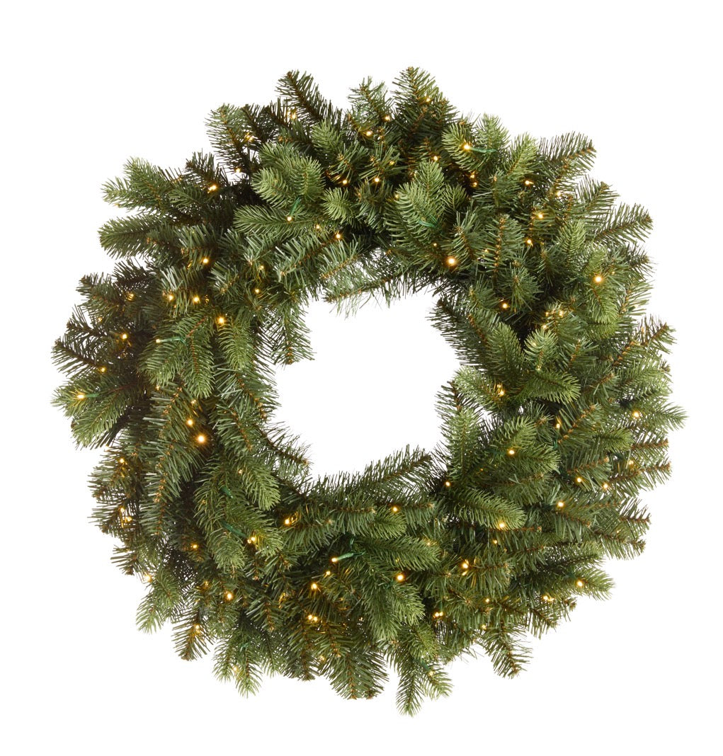 *DC* 28" Pre-Lit Bright Balsam Fir Wreath