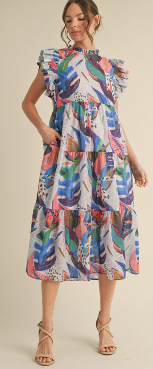 Light blue mix dress