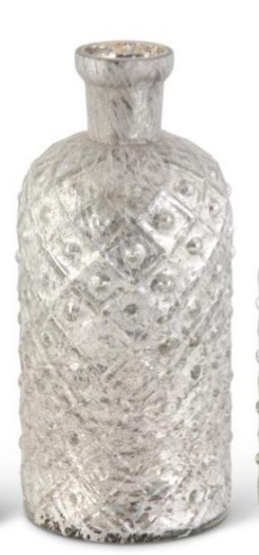 Cross cross mercury glass vase