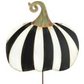 Black and White Striped Pumpkin Yard Decor