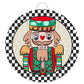 Checkered Nutcracker Door Hanger