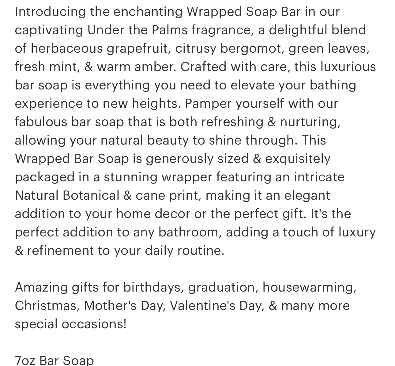 Wrapped Bar Soap-Under the Palms