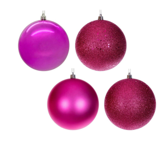 6” finish ball ornament box of 4
