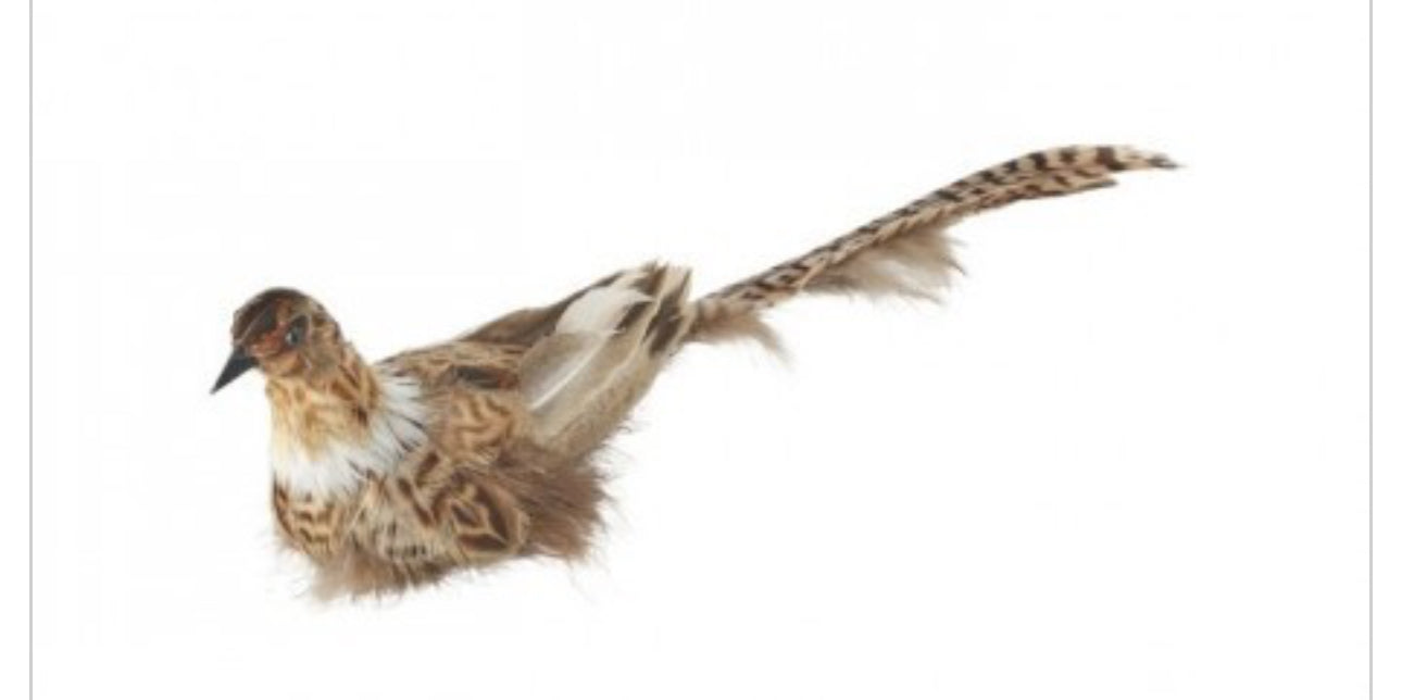 Feathered quail ornament