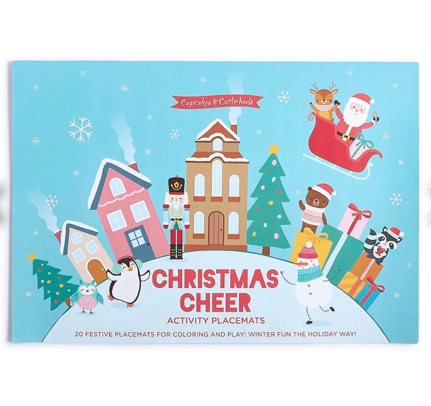 Christmas Cheer 20 Pc Coloring and Activity / Paper Placemats Book
