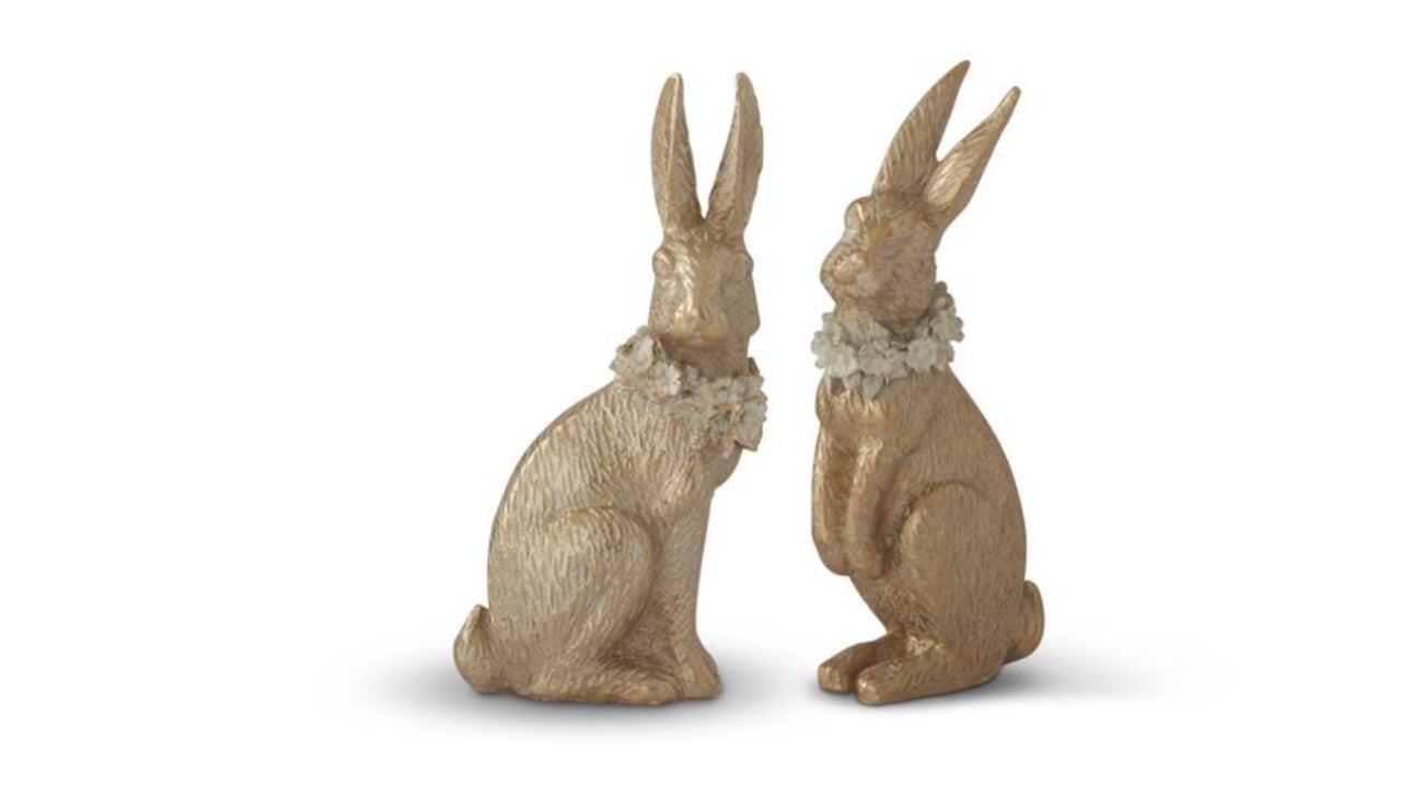 Gold Resin Easter Bunnies