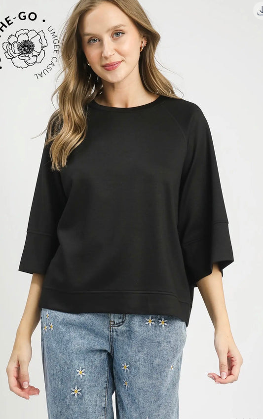 3/4 Raglan Sleeve Top