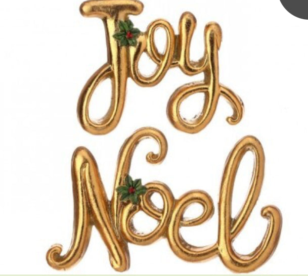 RESIN "JOY/NOEL" TABLE PIECE