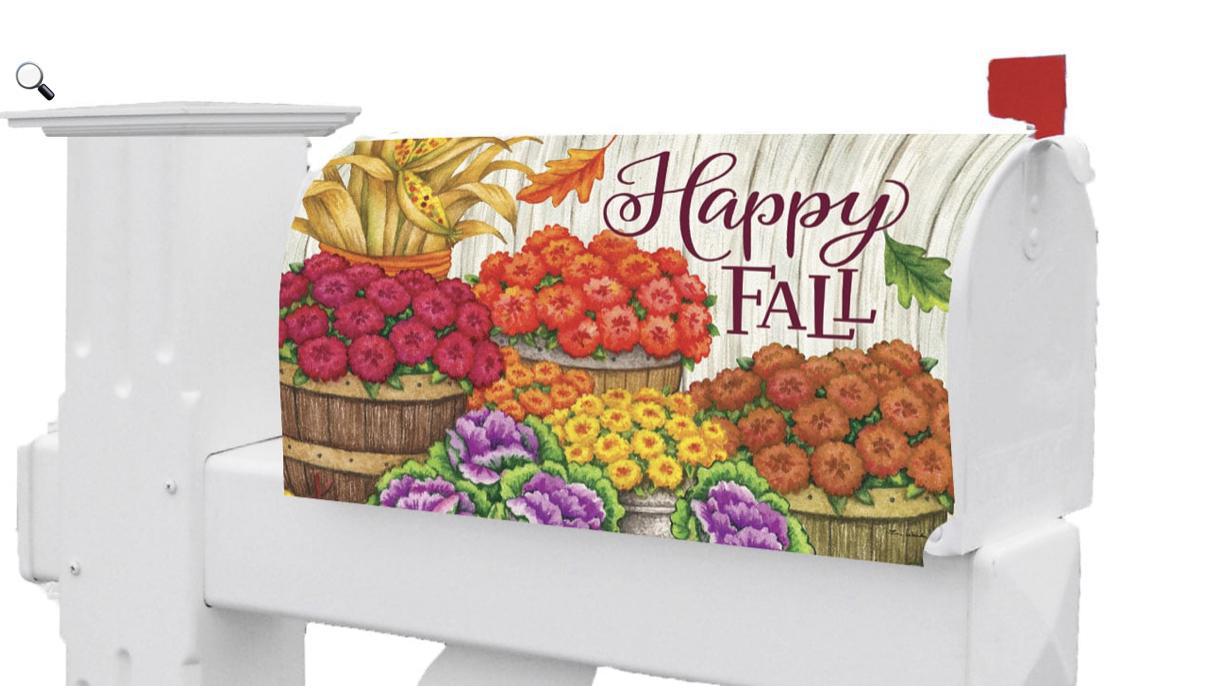 Fall Mums Mailbox Cover